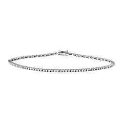 Genuine 1.02 TCW 18K White Gold Ladies Bracelet - REF-135W9H