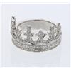 Image 1 : Crown Invisible & Prong-set  Diamond Ring in 14K White Gold - REF-167K4R