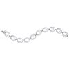 Image 1 : 4.06 CTW Natural Diamond Tennis Link Oval Bracelet 14K White Gold