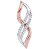 Image 1 : 0.13 CTW Natural Diamond Infinity Love Pendant 10K Multi-Tone Gold