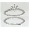 Image 1 : 14K White Gold 0.45CTW Diamond Wedding Ring Set - REF-52M2F