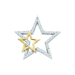 0.15 CTW Natural Diamond Star Pendant 10K Yellow Gold