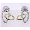 Image 1 : 14K Two Tone Gold 0.27CTW Diamond Earring - REF-33X3Y
