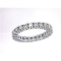 14K White Gold 1.81CTW Diamond Band Ring - REF-169Y5X