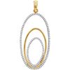 Image 1 : 0.35 CTW Natural Diamond Triple Nested Oval Pendant 10K Yellow Gold