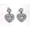 Image 1 : 14K White Gold 0.6CTW Diamond Earring - REF-63F6M
