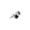 Image 1 : 1.50 CTW Black Colored Diamond Solitaire Screwback Stud Earrings 14K White Gold