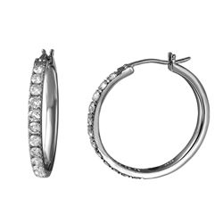 Genuine 2.05 TCW 14K White Gold Ladies Earring - REF-256W8H