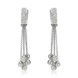 Genuine 0.91 TCW 14K White Gold Ladies Earring - REF-119N5A