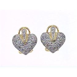 18K Yellow Gold 0.96CTW Diamond Earring - REF-123Y2X
