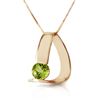 Image 1 : Genuine 1 ctw Peridot Necklace Jewelry 14KT Yellow Gold - REF-50X5M