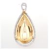 Image 1 : 14K TwoTone Gold 0.22CTW SemiMount Slider w/Chain - REF-91X8Y