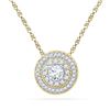 Image 1 : 0.5 CTW Natural Diamond Solitaire Pendant 10K Yellow Gold