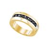 Image 1 : 1.03 CTW Mens Black Colored Diamond Band 10K Yellow Gold