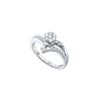 Image 1 : 0.49 CTW Natural Diamond Cluster Ring 14K White Gold