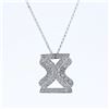 Image 1 : 14K White Gold 0.49CTW Diamond Necklace - REF-48K5R