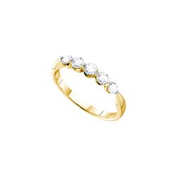 0.49 CTW Natural Diamond 5-Stone Pave-set Band 14K Yellow Gold