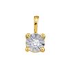 Image 1 : 0.1 CTW Natural Diamond Solitaire Illusion Miracle Setting Pendant 10K Yellow Gold
