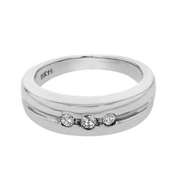 14K White Gold 0.15CTW Diamond Fashion Ring - REF-42X3Y