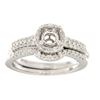 Image 1 : 14K White Gold 0.46CTW Diamond Wedding Ring Set - REF-87K7R
