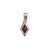 Image 1 : 0.05 CTW Red Colored Diamond Cluster Pendant 10K Rose Gold