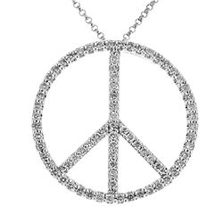 14K White Gold 1CTW Diamond Necklace - REF-89Y7X