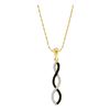 Image 1 : 0.12 CTW Black Colored Diamond Infinity Pendant 10K Yellow Gold