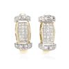 Image 1 : Genuine 0.5 TCW 14K Two Tone Gold Ladies Earring - REF-59H8W