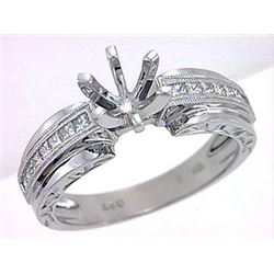 18K White Gold 0.78CTW Diamond Wedding Ring Set - REF-184Y9X