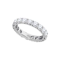 3.02 CTW Natural Diamond Band 14K White Gold