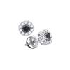 Image 1 : 0.5 CTW Black Colored Diamond Solitaire Stud Earrings 10K White Gold