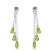 Image 1 : Genuine 10.53 ctw Peridot & Diamond Earrings Jewelry 14KT White Gold - REF-33P7H