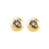 Image 1 : 0.25 CTW Cognac-brown Colored Diamond Solitaire Stud Screwback Earrings 10K Yellow Gold