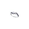 Image 1 : 0.45 CTW Black Colored Diamond Delicate Infinity Band 10K White Gold