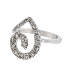 14K White Gold 1CTW Diamond Fashion Ring - REF-108M3F