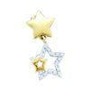 Image 1 : 0.1 CTW Natural Diamond Star Dangle Earrings 10K Yellow Gold