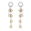 Image 1 : Genuine 0.56 TCW 18K Two Tone Gold Ladies Earring - REF-147N4A
