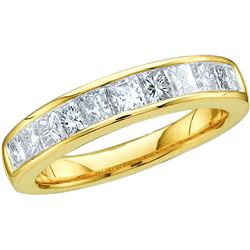 0.25 CTW Princess Natural Diamond Band 14K Yellow Gold