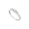 Image 1 : 0.1 CTW Natural Diamond Carat Solitaire Promise Ring 10K White Gold