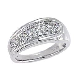18K White Gold 0.3CTW Diamond Rings - REF-104M4F