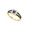0.55 CTW Princess Black Colored Diamond Princess Bridal Engagement Ring 10K Yellow Gold