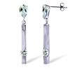 Genuine 4.25 ctw Aquamarine Earrings Jewelry 14KT White Gold - REF-66Z6N