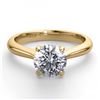 Image 1 : 18K Yellow Gold Jewelry 1.24 ctw Natural Diamond Solitaire Ring - REF#383Z8F-WJ13269
