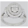Image 1 : 14K White Gold 1.3CTW Diamond Rings - REF-150F7M
