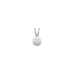 0.03 CTW Natural Diamond Solitaire Pendant 10K White Gold