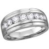0.23 CTW Mens Natural Diamond Band Anniversary Ring 10K White Gold