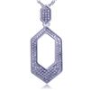 14K White Gold 0.17CTW Diamond Necklace - REF-32A6N