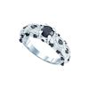 Image 1 : 1 CTW Black Colored Diamond Solitaire Bridal Engagement Ring 10K White Gold