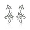 Image 1 : Genuine 0.84 TCW 14K White Gold Ladies Earring - REF-79R5K