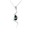 Image 1 : Genuine 3.33 ctw Sapphire & Diamond Necklace Jewelry 14KT White Gold - REF-56P4H